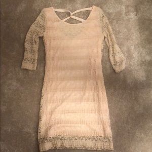 Pale pink lace dress